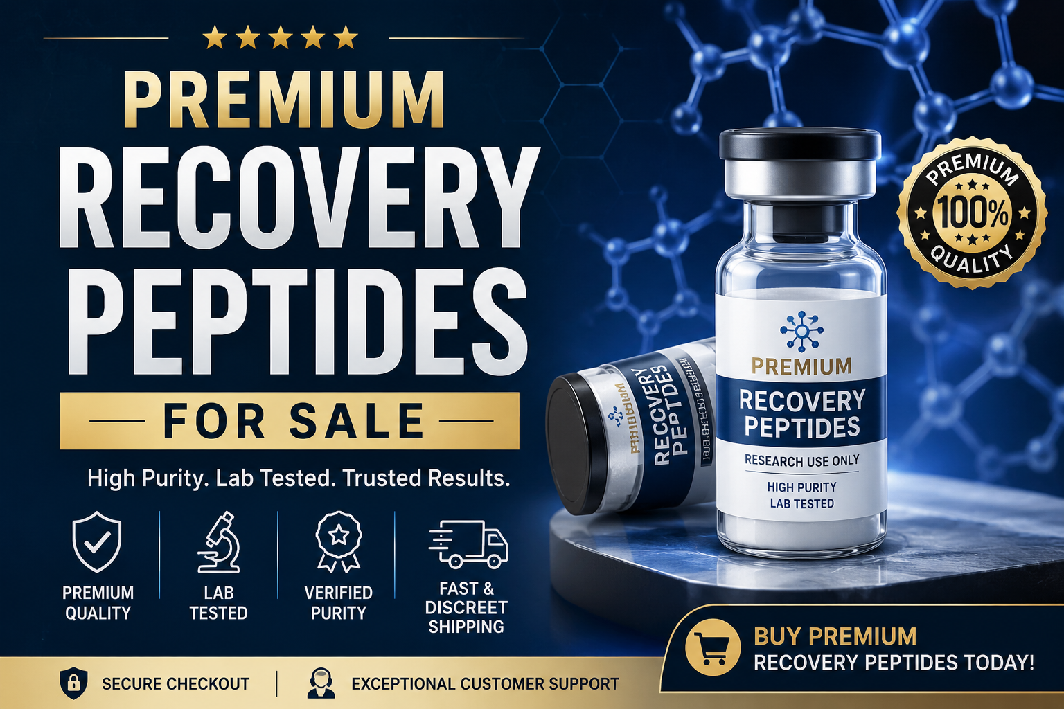 Buy Recovery Peptides online from a trusted source. Explore high-purity, lab-tested recovery peptides with fast shipping, competitive pricing, and premium quality for research purposes.