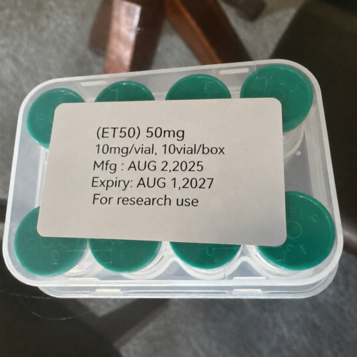 Discover Epitalon (ET50) 50mg, a high-purity research peptide for longevity, telomere, and cellular aging studies. Premium ET50 peptide vial for laboratory research use only.