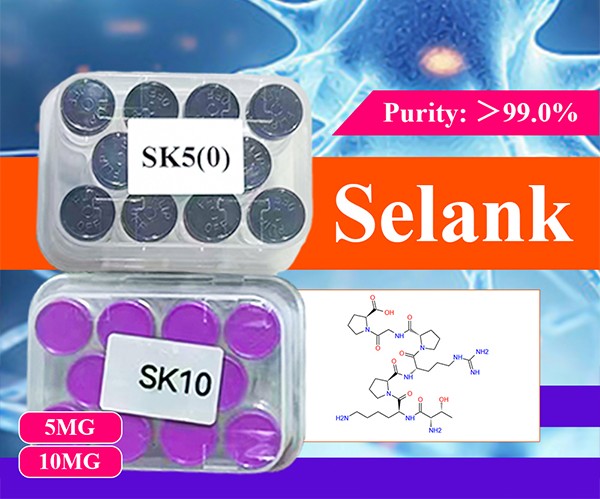 Selank (SK10) 10mg For Sale Online – High-purity research peptide for neuroscience, peptide signaling, and molecular biology research. Order research-grade quality today!